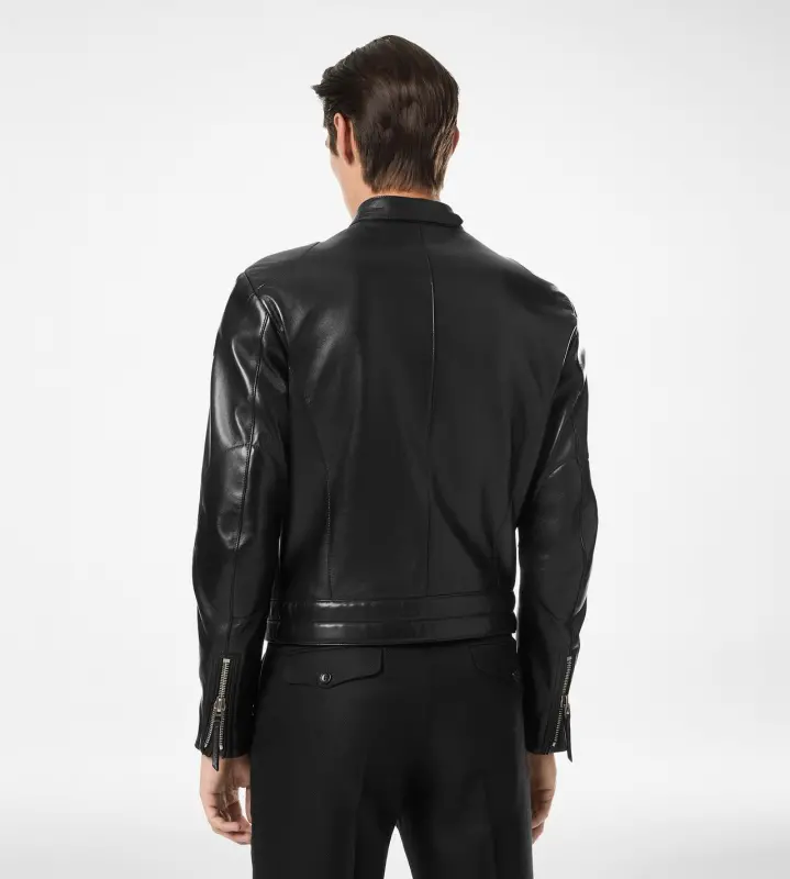 NAPPA GRAIN LEATHER BIKER BLACK online